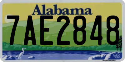 AL license plate 7AE2848