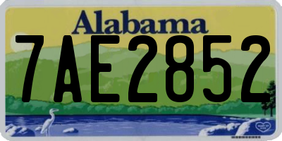 AL license plate 7AE2852