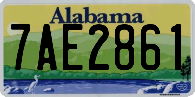 AL license plate 7AE2861