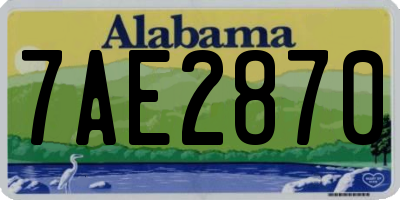 AL license plate 7AE2870