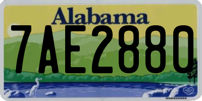 AL license plate 7AE2880