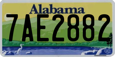 AL license plate 7AE2882