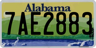 AL license plate 7AE2883