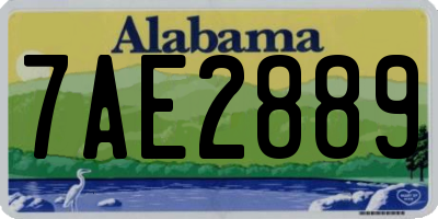AL license plate 7AE2889