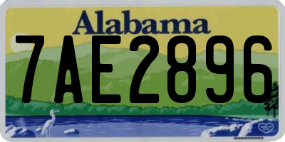 AL license plate 7AE2896