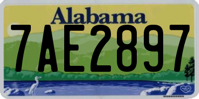 AL license plate 7AE2897