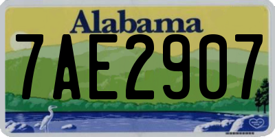 AL license plate 7AE2907