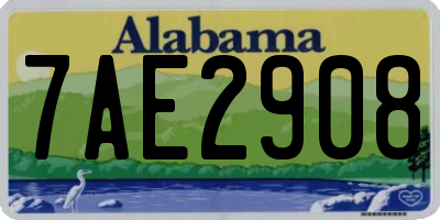 AL license plate 7AE2908