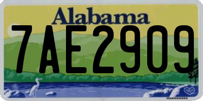 AL license plate 7AE2909