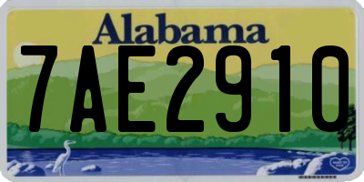 AL license plate 7AE2910