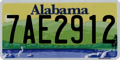 AL license plate 7AE2912