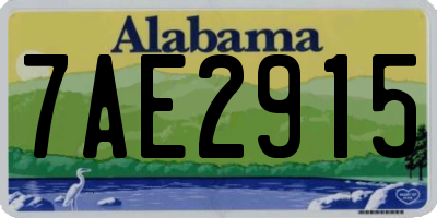 AL license plate 7AE2915