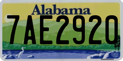 AL license plate 7AE2920