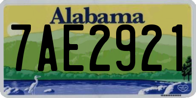 AL license plate 7AE2921