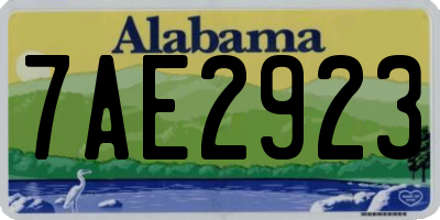 AL license plate 7AE2923
