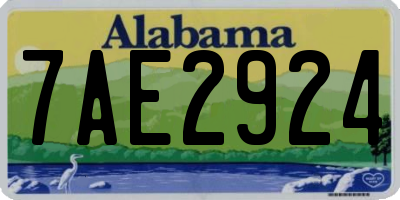 AL license plate 7AE2924