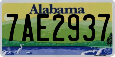 AL license plate 7AE2937