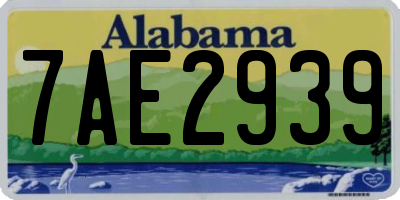 AL license plate 7AE2939