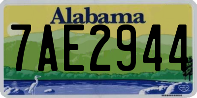 AL license plate 7AE2944