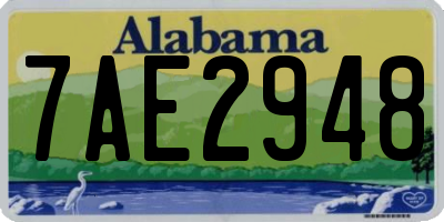 AL license plate 7AE2948
