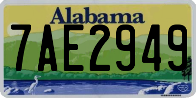 AL license plate 7AE2949