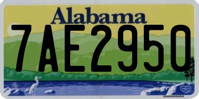 AL license plate 7AE2950