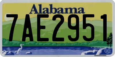 AL license plate 7AE2951