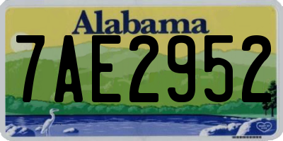 AL license plate 7AE2952