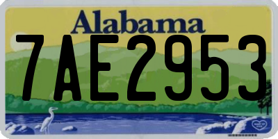 AL license plate 7AE2953