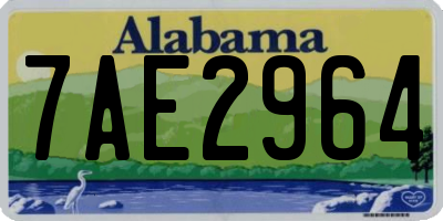 AL license plate 7AE2964