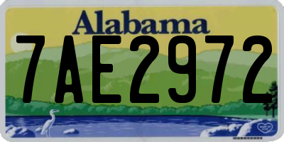 AL license plate 7AE2972