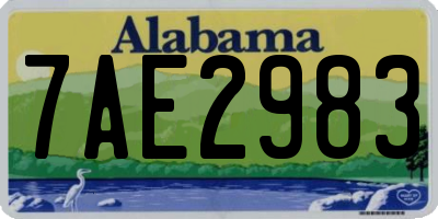 AL license plate 7AE2983