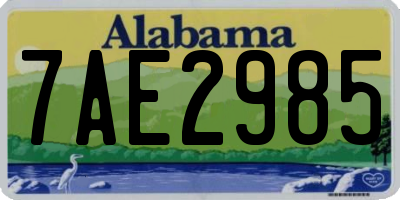 AL license plate 7AE2985