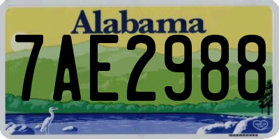 AL license plate 7AE2988