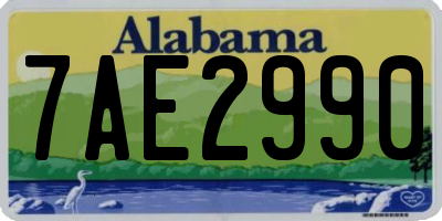 AL license plate 7AE2990