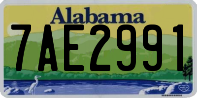 AL license plate 7AE2991