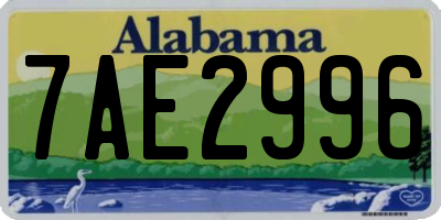 AL license plate 7AE2996