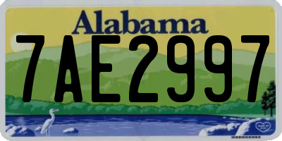 AL license plate 7AE2997