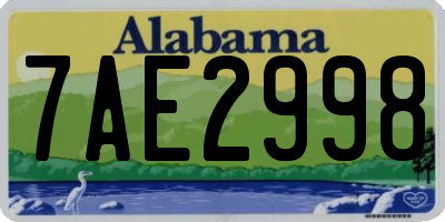 AL license plate 7AE2998