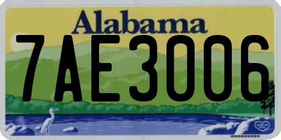 AL license plate 7AE3006
