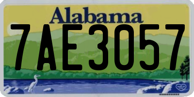 AL license plate 7AE3057