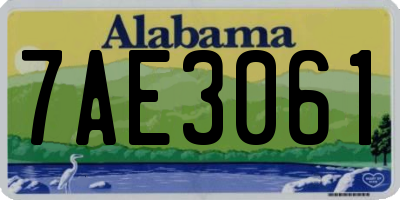 AL license plate 7AE3061