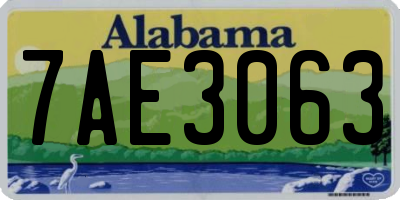 AL license plate 7AE3063