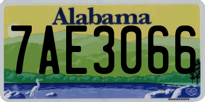 AL license plate 7AE3066