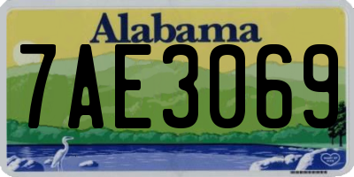 AL license plate 7AE3069
