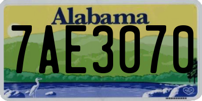 AL license plate 7AE3070