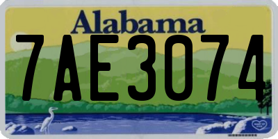 AL license plate 7AE3074