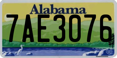 AL license plate 7AE3076