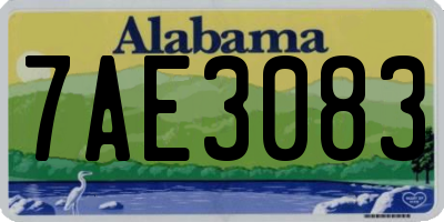 AL license plate 7AE3083