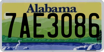 AL license plate 7AE3086